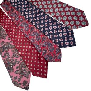 Andhurst Wembley Multi Color Silk Tie Lot 5pc Paisley Medallion Vintage Preppy